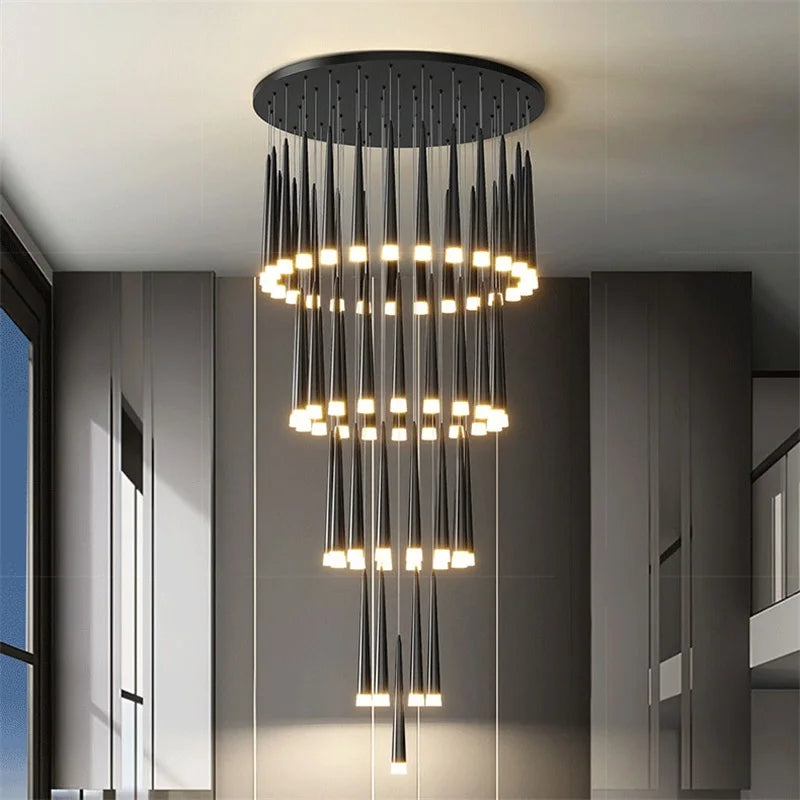 Afralia™ Modern Loft Chandelier LED Ceiling Light for Living Room Hallway