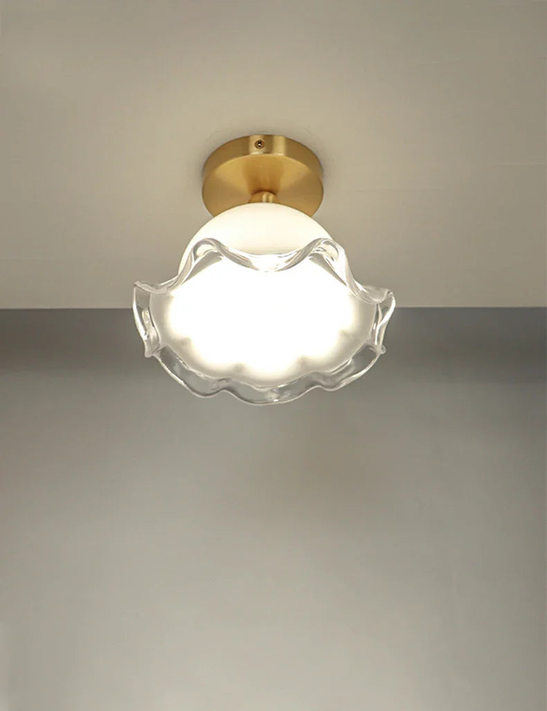 Afralia™ Antique Glass Ceiling Light: Elegant French Design, Unique Modern Brass Luminaria