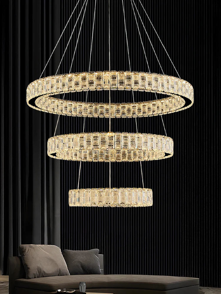 Afralia™ Luxury Crystal Pendant Chandelier - Modern Nordic LED Indoor Lighting Fixture