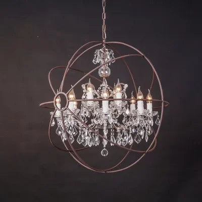 Afralia™ Crystal Chandelier E14 LED Lustre for Living Room Bedroom Kitchen Island