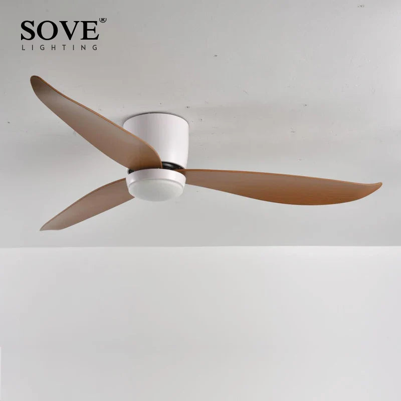 Afralia™ Modern Led Ceiling Fan with High Air Volume and Remote Control
