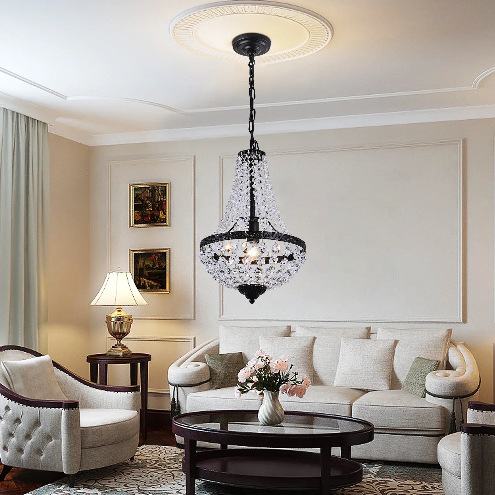 Afralia™ Crystal Chandelier Pendant Light for Exquisite Dining and Living Room Decor