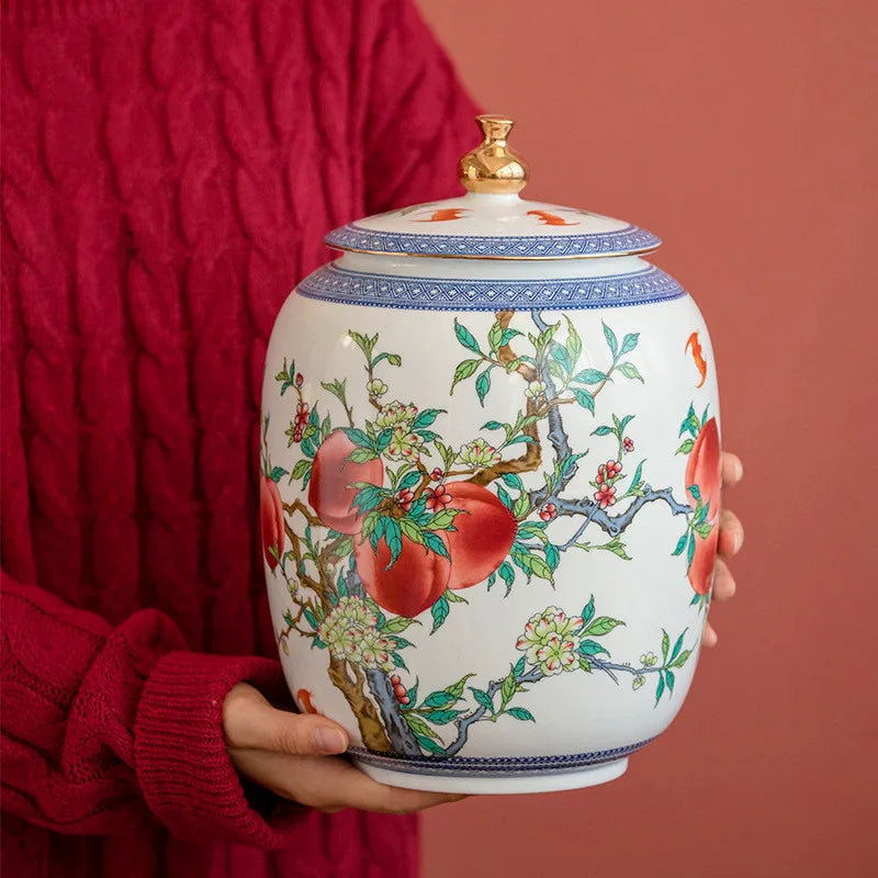 Afralia™ Ceramic Tea Caddy Pot: Stylish Sealed Porcelain Storage Jar for Home Décor