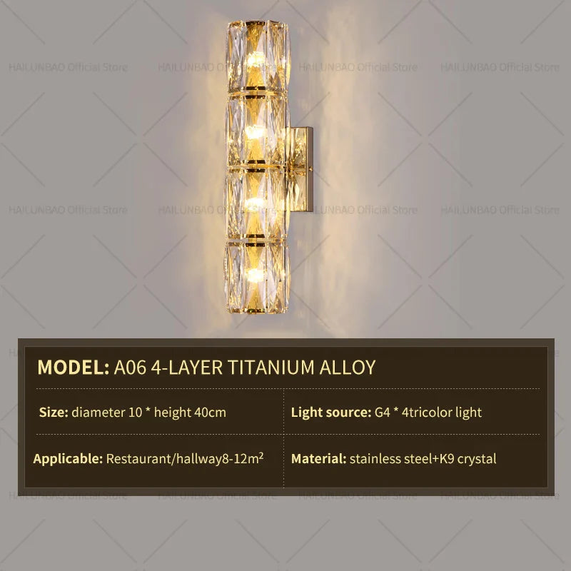 Afralia™ Crystal Wall Lamp: Elegant Living Room TV Background Bedroom Bedside Light