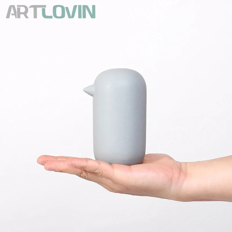 Afralia™ Nordic Abstract Bird Figurines - Ceramic Matte Light Color Home Decor Ornament