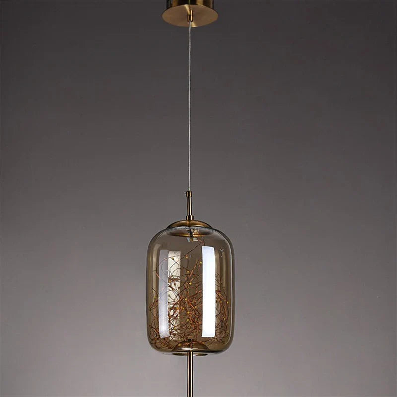 Afralia™ LED Starry Sky Pendant Lights Luxury Living Room Lamps