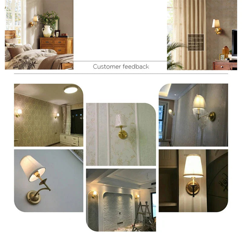 Afralia™ Copper Wall Lamp for Living Room, Bedroom, Balcony - Elegant & Durable Lighting