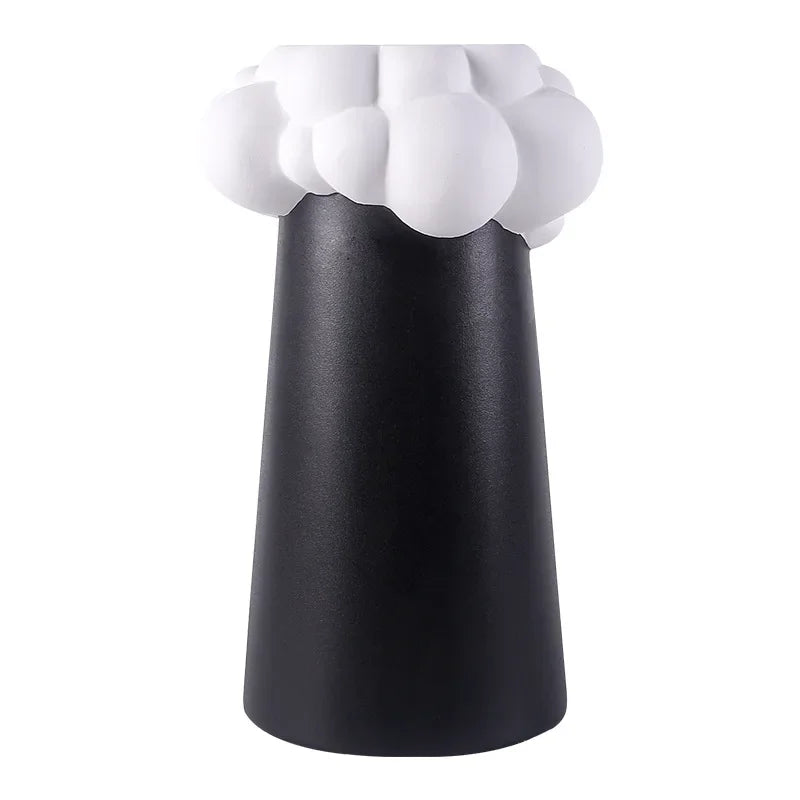 Afralia™ Abstract Patchwork Ceramic Vase Bubble Flower Pot Home Decor