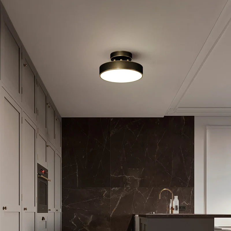 Afralia™ Brass LED Ceiling Chandelier: Adjustable, Modern Fixture for Bedroom, Living Room, Kitchen, Aisle.