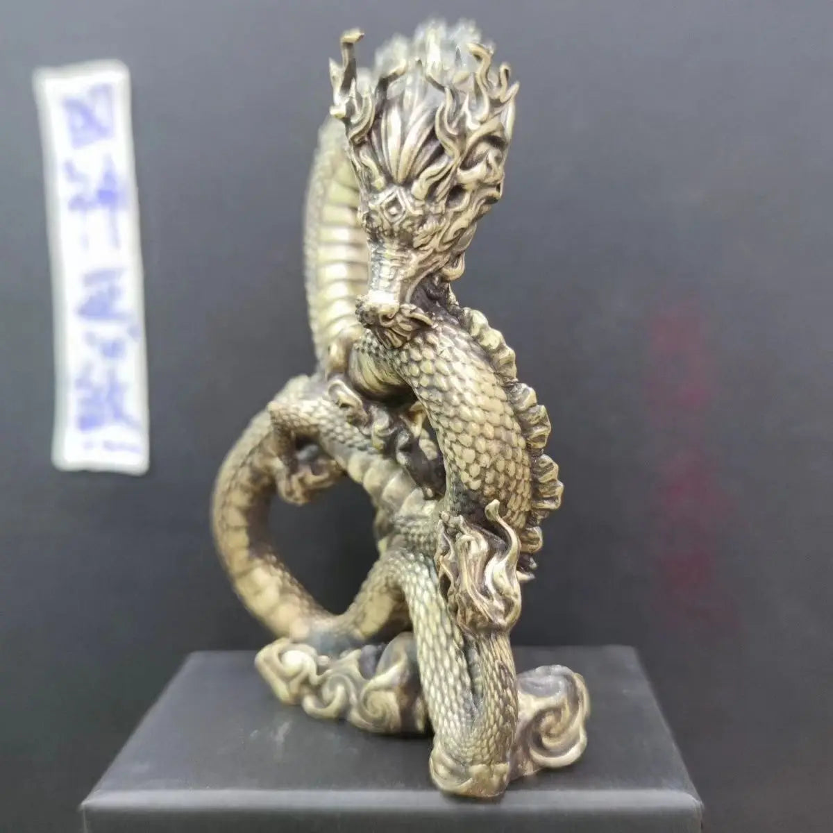 Afralia™ Shenlong Copper Dragon Ornaments | High-End Handicrafts & Exquisite Home Decor