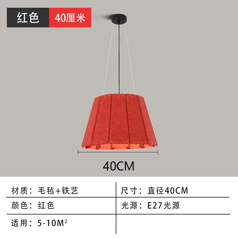 Afralia™ Echo Felt Pendant Light: Nordic Style, Creative Design, Color Lampshade, Living Room & Dining Lighting