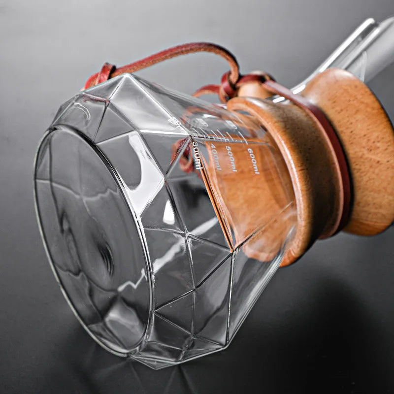 Afralia™ Glass Coffee Maker Hand Brewed Pot Drip Filter Cup Espresso Pot