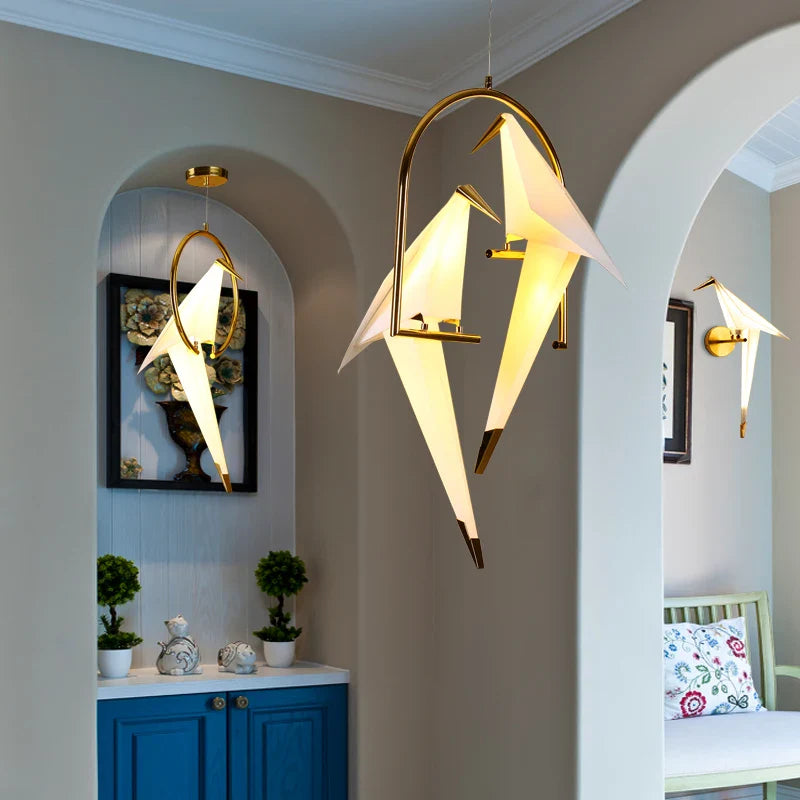 Afralia™ Modern Bird LED Pendant Chandelier for Home Living Room Bedroom Lighting