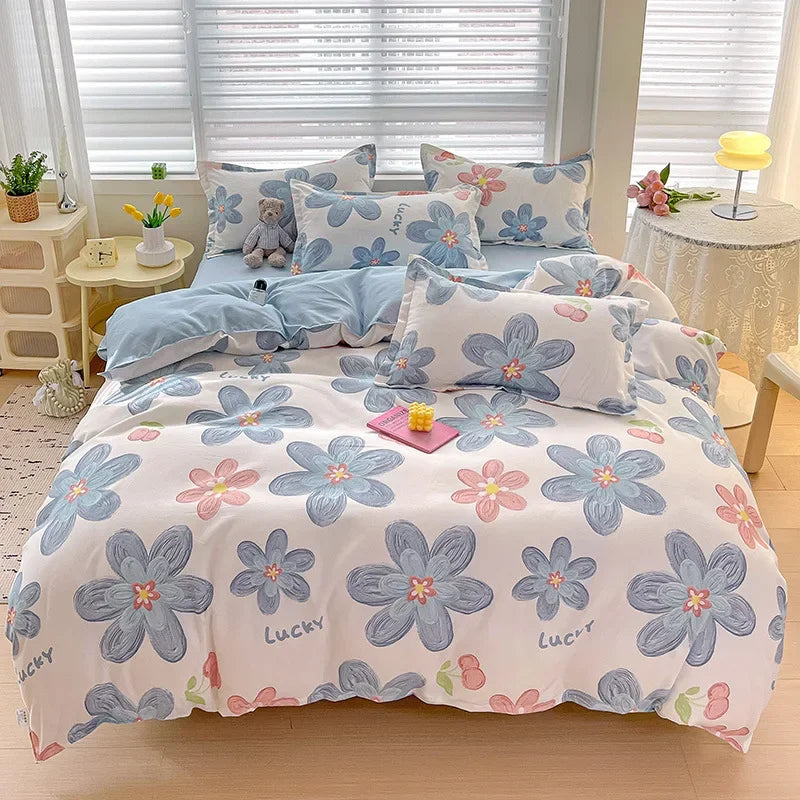 Afralia™ Cotton Printed Bedding Set: Cozy, Breathable, All Seasons Comforter Set