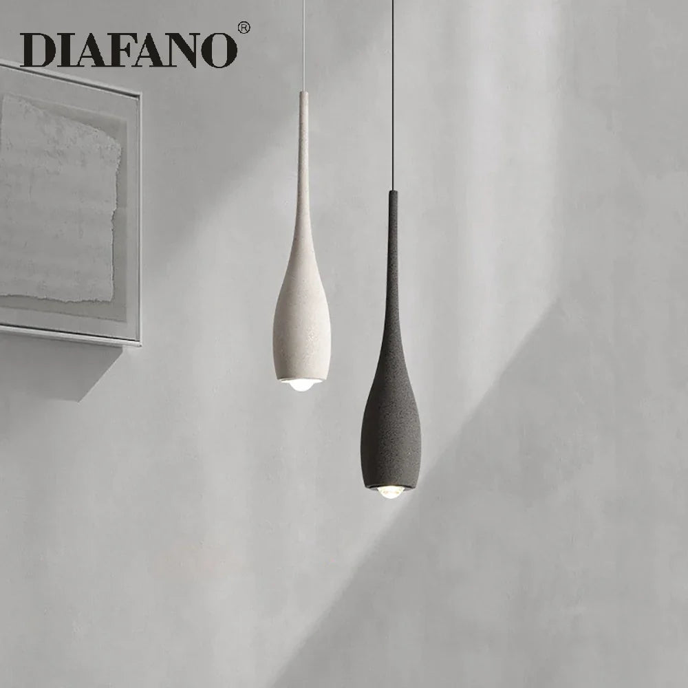 Afralia™ Cement Pendant Light LED Industrial Retro Ceiling Lamp Hanging Lights