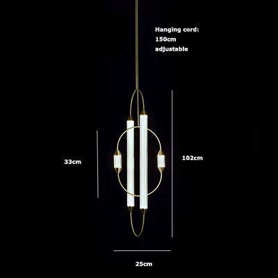 Afralia™ Glass Tube LED Chandelier: Nordic Minimalist Lighting for Living Room and Bedroom Decor