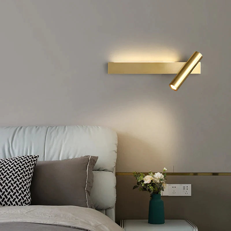 Afralia™ Copper Wall Light Nordic Style for Bedroom Bedside, Modern Minimalist Design