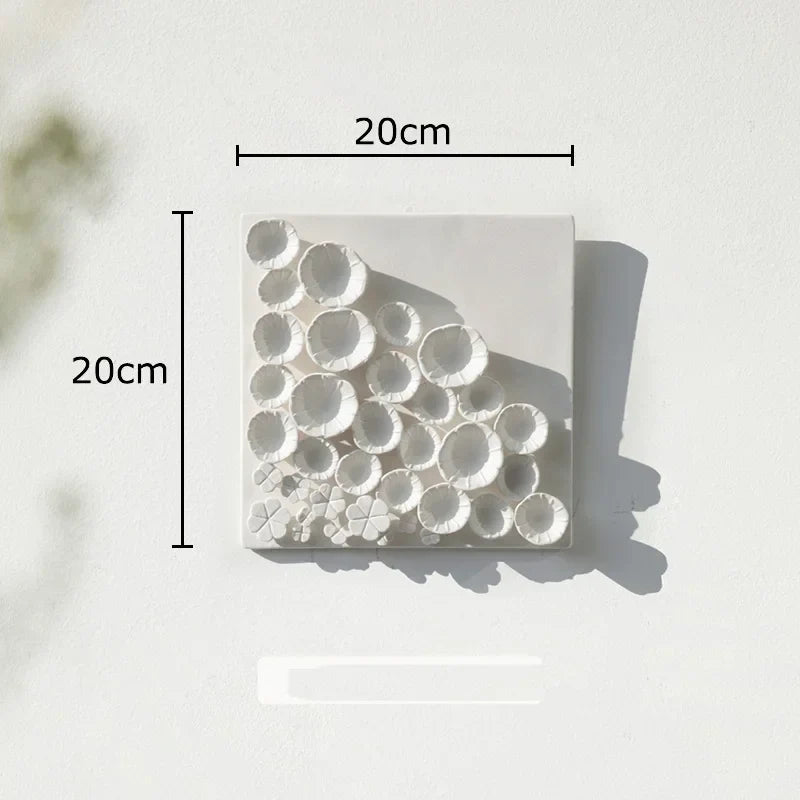 Afralia™ White Flower Wall Hanging: Artistic Living Room Decor & Floral Ornaments