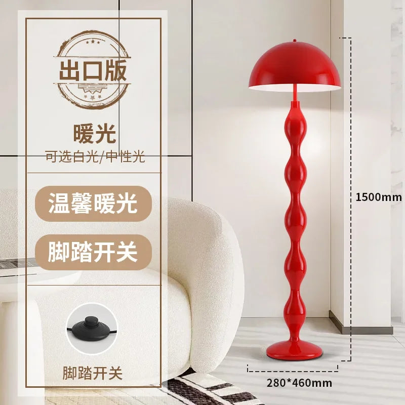 Afralia™ Medieval Mushroom Floor Lamp Iron Art LED E27 Modern Light Fixtures