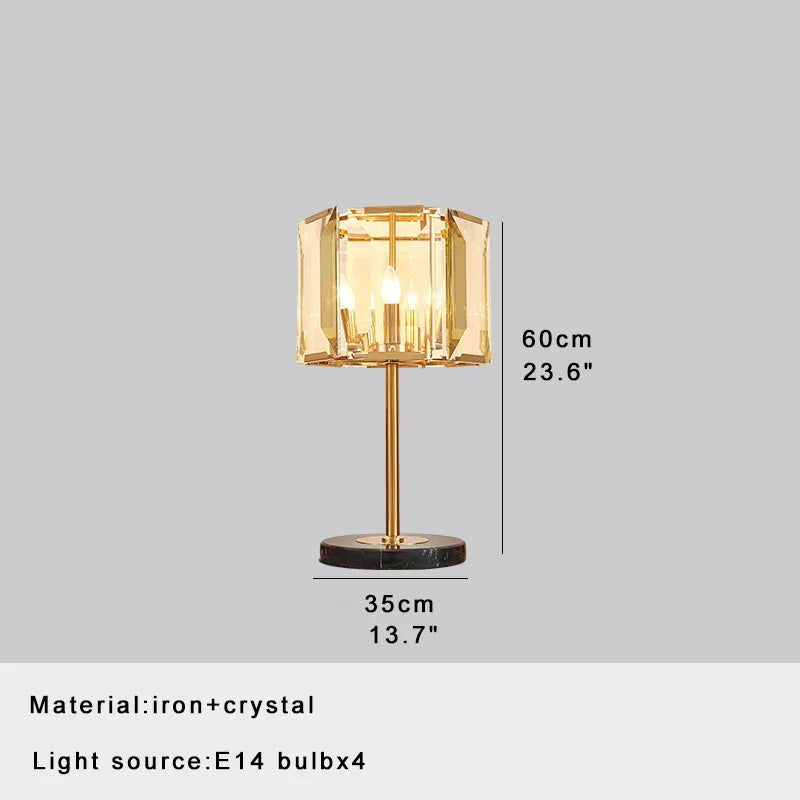 Afralia™ Crystal Bar Table Lamp Luxury Dimmable 2700K Desk Light Elegant Home Decor