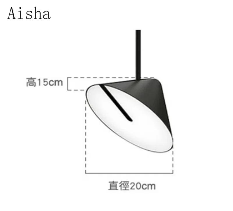 Afralia™ Nordic LED Cone Pendant Light for Modern Bedroom Living Room Kitchen Decor