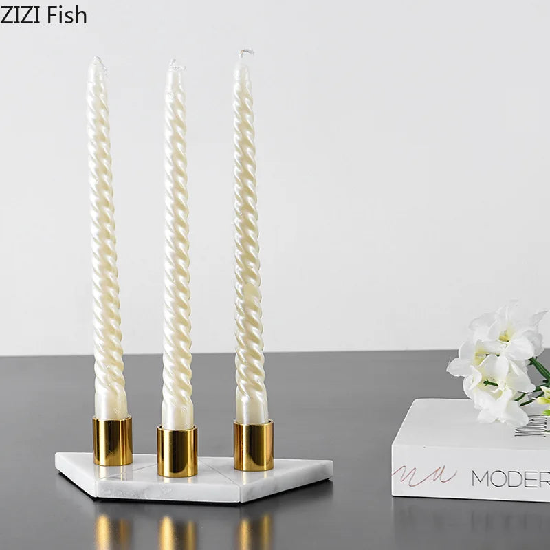 Afralia™ Marble Candle Holder: Romantic Table Decoration & Wax Melt Burner