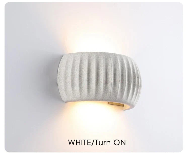 Afralia™ Pumpkin LED Wall Light in Cement Grey Finish for Outdoor Industrial Atmosphere