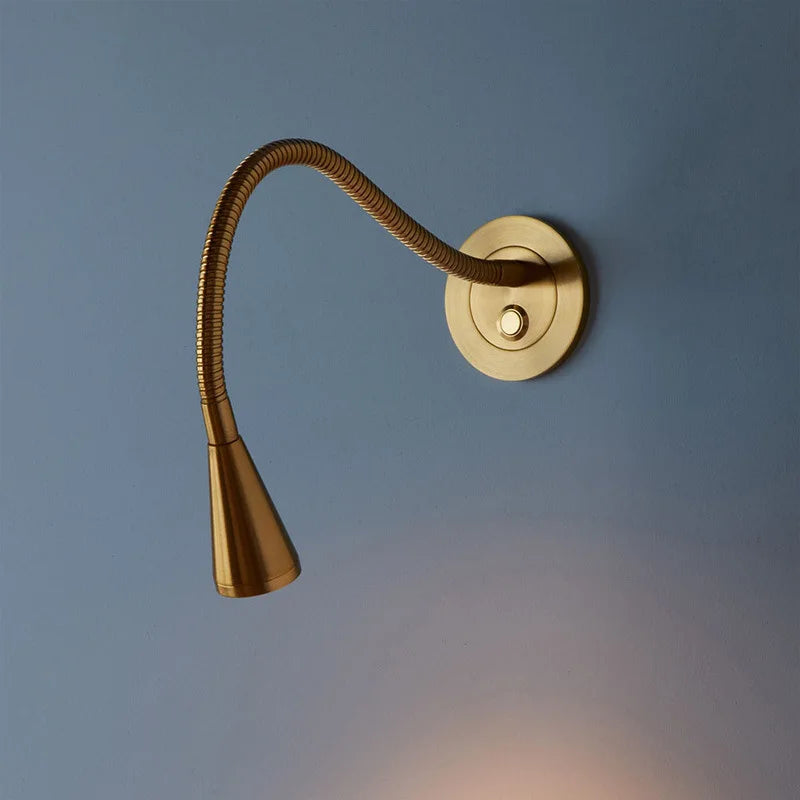 Afralia™ Aluminum LED Gooseneck Wall Sconce for Bedroom Spotlight Reading Light
