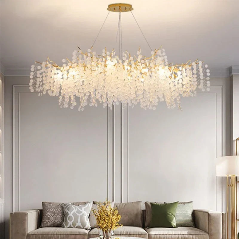 Afralia™ Gold Tree Branch Chandelier: Elegant European Style Pendant Light for Home Decor