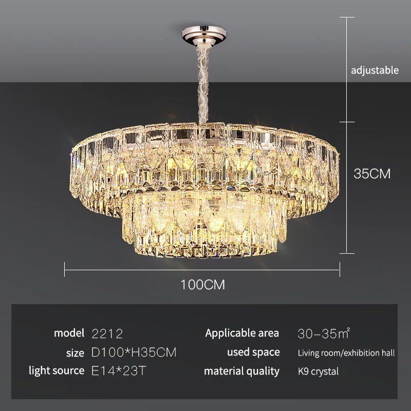Afralia™ Crystal Ring Chandelier: 2024 Luxury Bedroom Dining Room Lighting