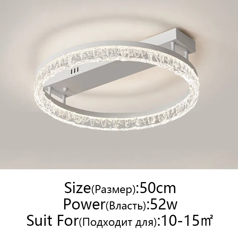 Afralia™ LED Ring Chandelier with Remote Control - Modern Ceiling Lamp for Home Décor