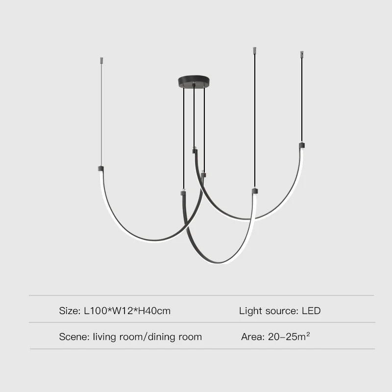 Afralia™ Nordic Minimalist Ceiling Chandelier for Dining Room Living Room