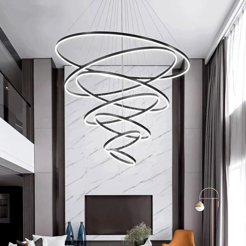 Afralia™ Modern Pendant Chandelier Indoor Ceiling Light LED for Living Room Dining Room