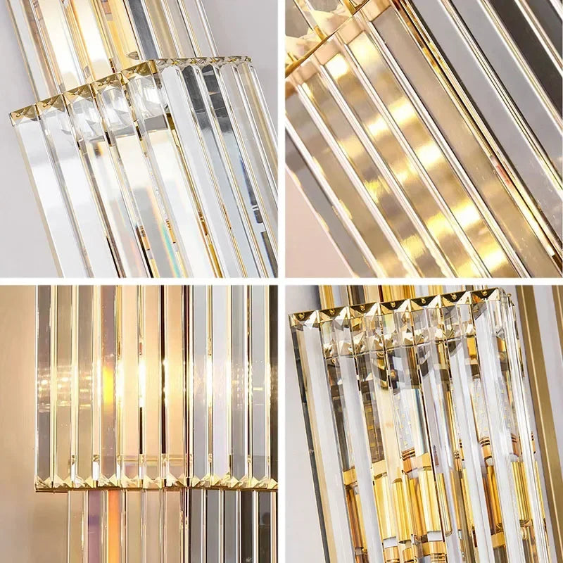 Afralia™ Crystal Wall Lamp: Elegant Lighting Fixtures for Luxe Living Spaces