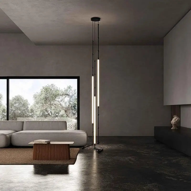 Afralia™ Linear Chandelier Modern Leda Pendant Light for Dining & Living Room