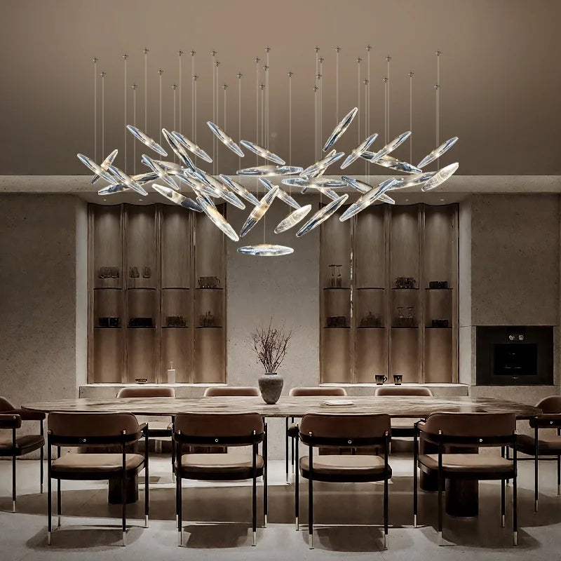 Afralia™ Modern Crystal Chandelier Pendant Light for Villa Hall, Living Room, Kitchen Island