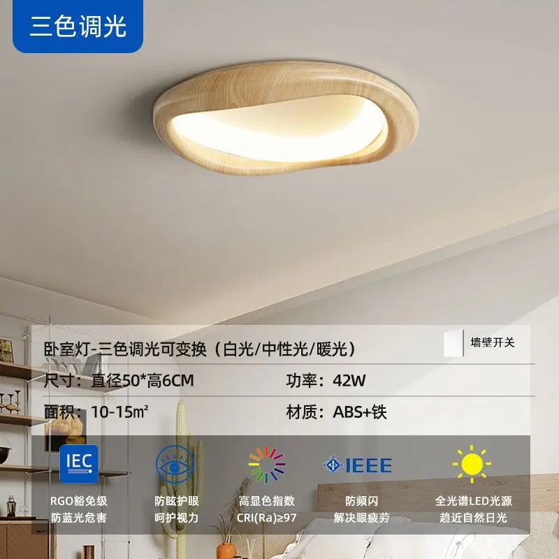 Afralia™ LED Wood Chandeliers for Bedroom Living Room Indoor Lighting Décor