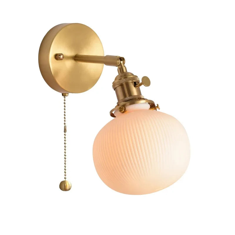 Afralia™ White Ceramic LED Wall Lights for Home Lighting in Bedroom, Living Room, Bathroom