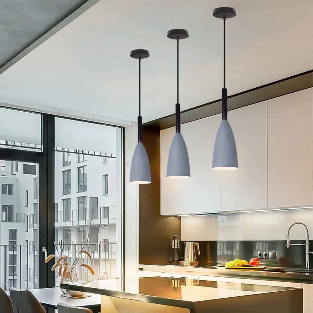 Afralia™ LED E27 Pendant Light: Modern Nordic Industrial Hanging Lamp for Home Decor