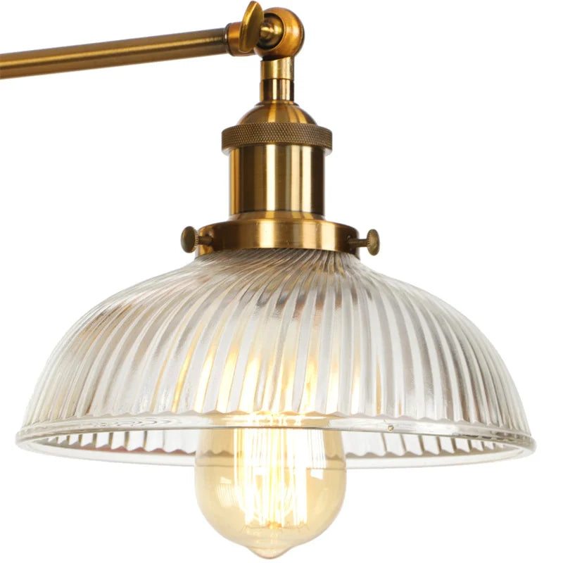Afralia™ Vintage Gold 2-Head LED Wall Lamp for Aisle Hallway & Bedroom