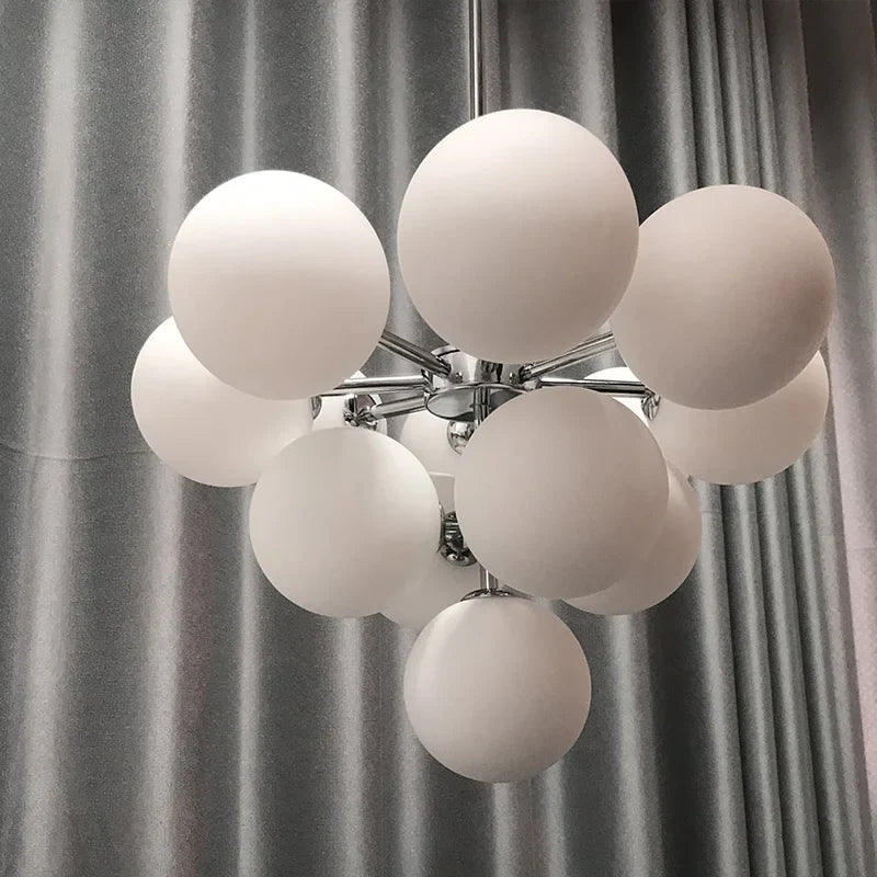 Afralia™ Modern Luxury Glass Chandelier for Living Room Bedroom Dining Table
