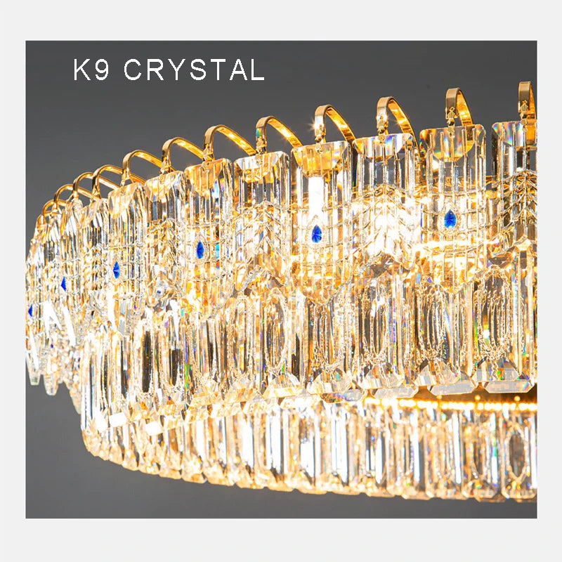 Afralia™ Double Crystal Ceiling Chandelier: Modern Luxury Home Decoration for Living Room