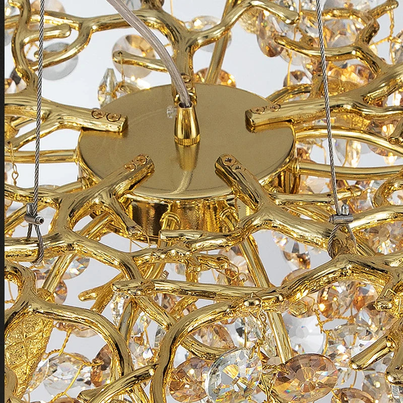 Afralia™ Luxury Crystal Chandelier for Villa Dining Room Living Room Bedroom