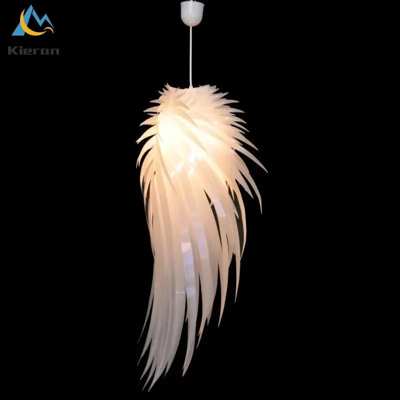 Afralia™ Modern Wing Feather LED Chandelier for Bedroom Living Room Decor