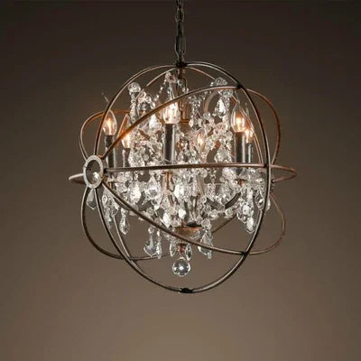 Afralia™ Crystal Chandelier E14 LED Lustre for Living Room Bedroom Kitchen Island