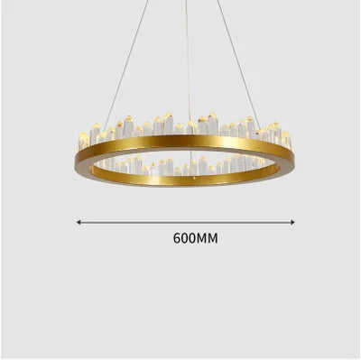 Afralia™ Crystal LED Pendant Lights: Modern Gold Black Industrial Lamp