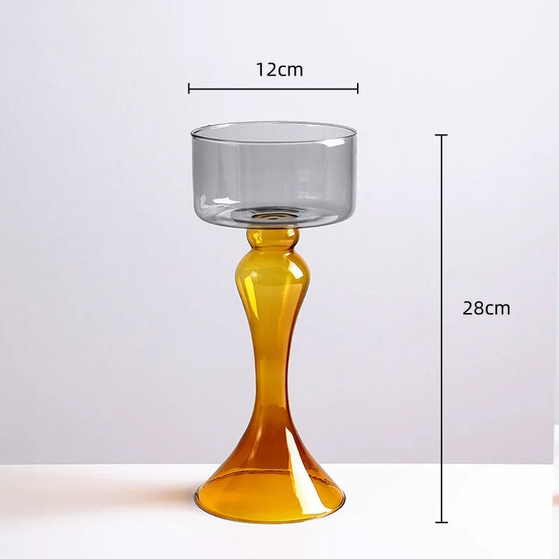 Afralia™ Geometric Glass Vase Candle Holder Flowerpot Terrarium Home Decor Accessories