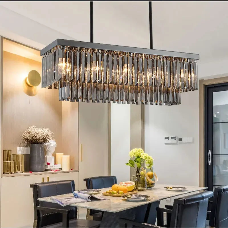 Afralia™ Nordic Crystal Chandelier Pendant Light for Dining Room Decor