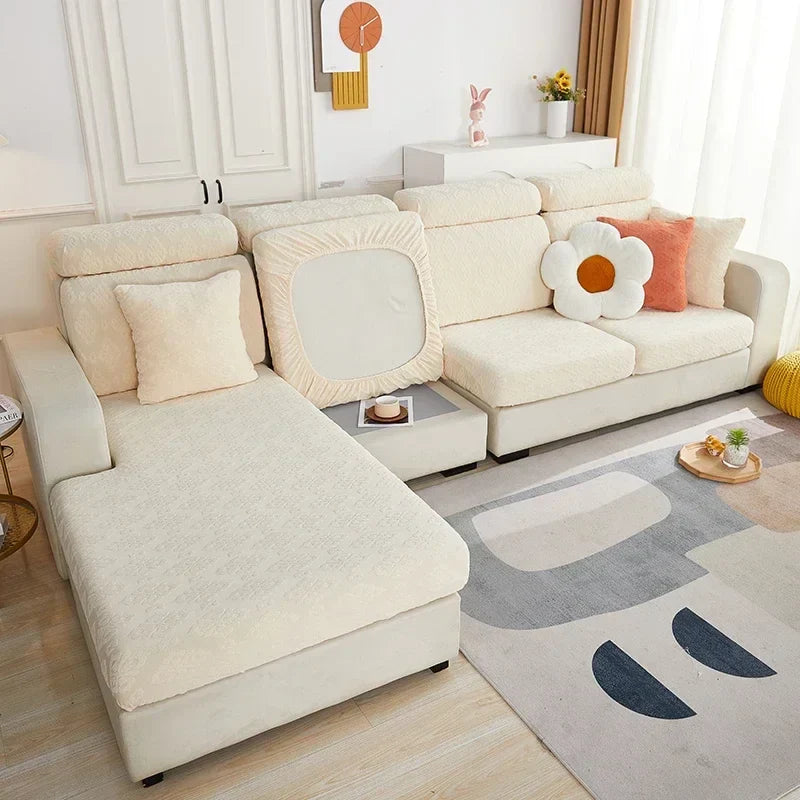 Afralia™ Jacquard Sofa Seat Cover | Stretchable & Washable Furniture Protector