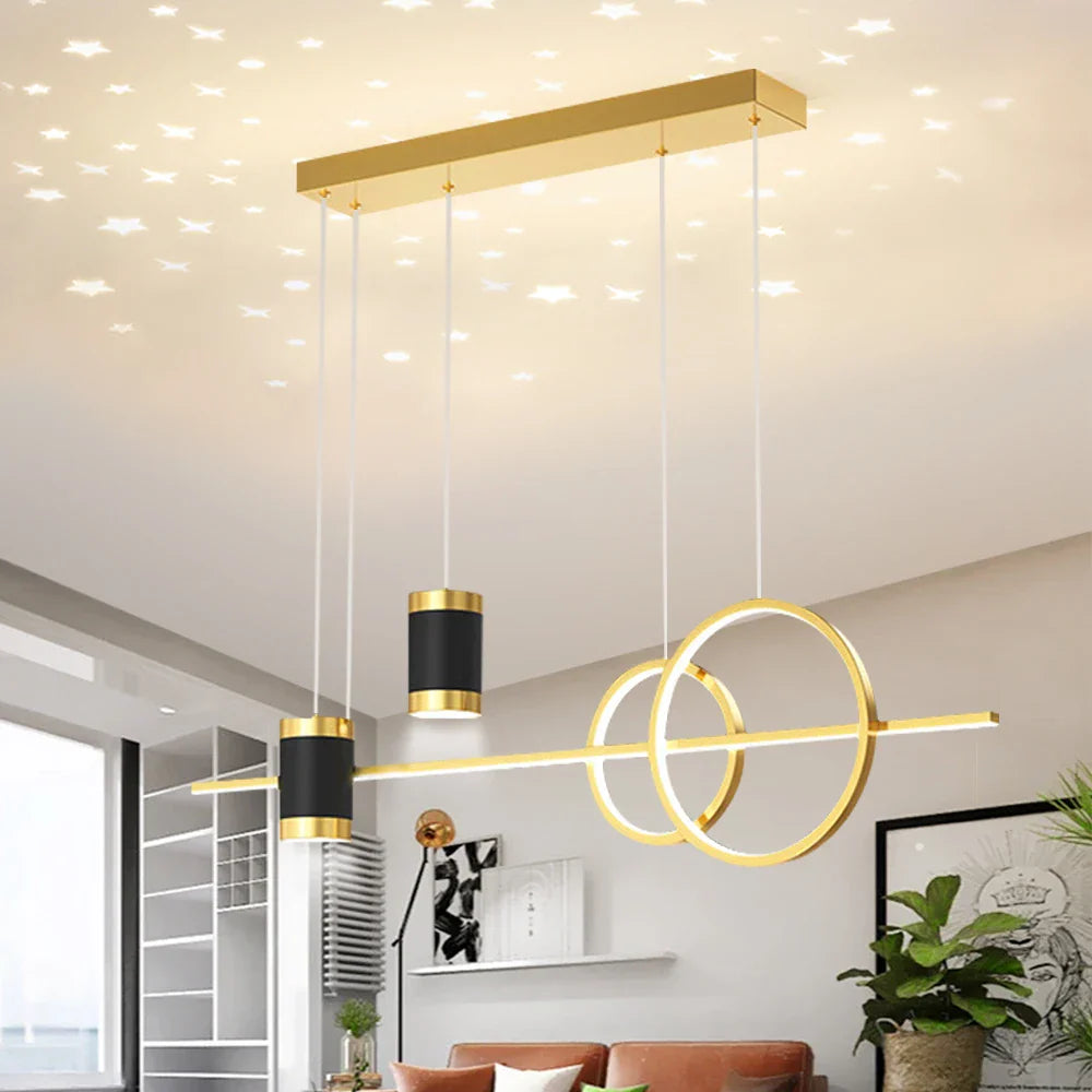 Afralia™ Nordic LED Pendant Chandelier for Living Room Restaurant Kitchen Lighting
